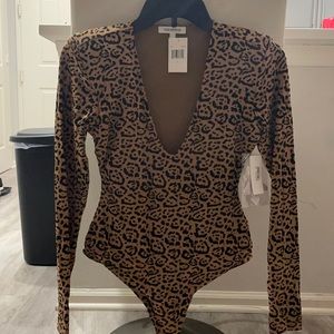 Good American Cheetah Bodysuit NWT